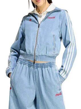 Adidas x COCA-COLA Firebird Denim Track Jacket Convertible Vest